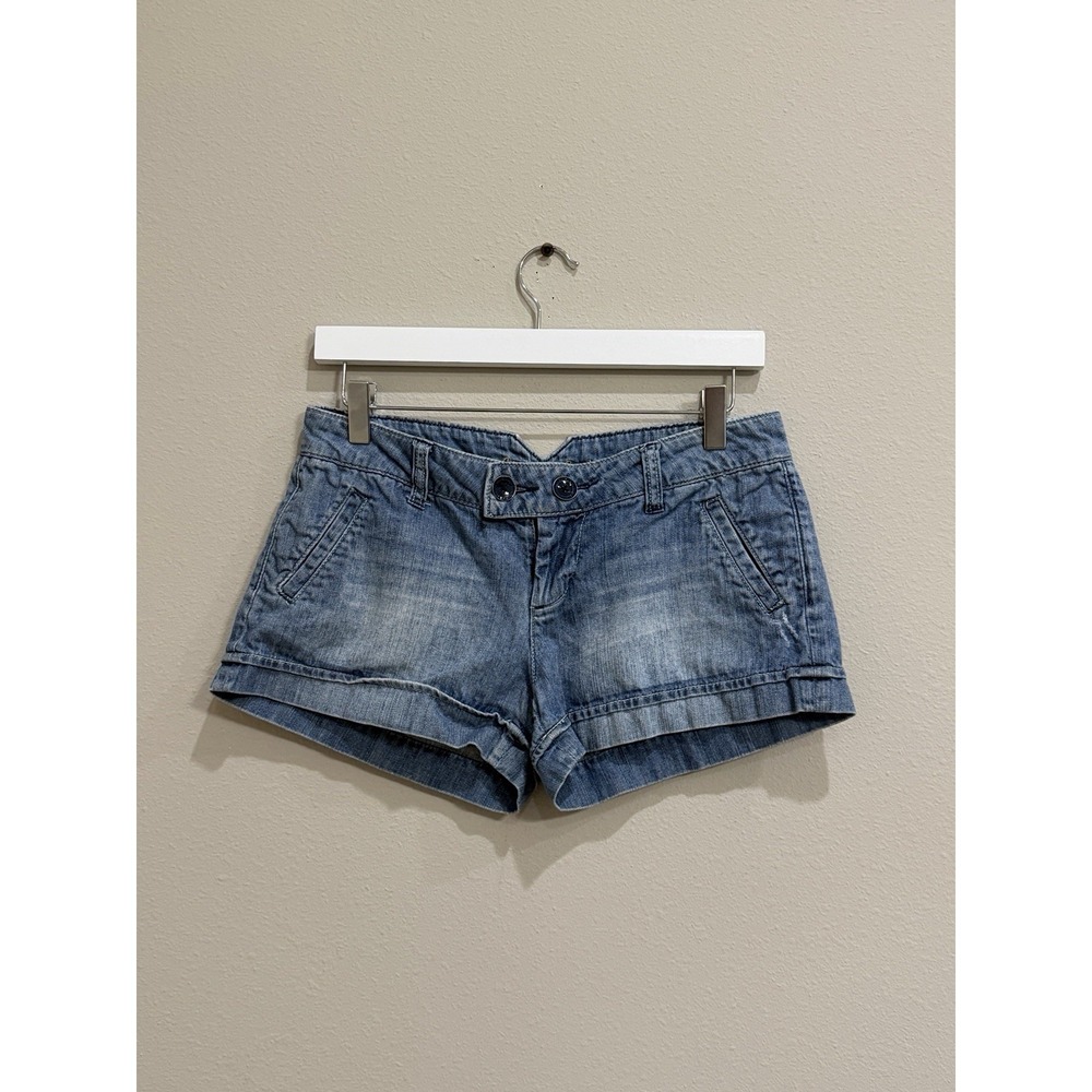 Vintage American Eagle Y2K Low Rise Denim Trouser Shorts Size 4